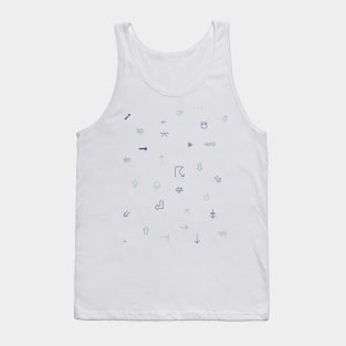 Arrow icon in blue tones Tank Top